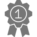 First place award ribbon icon
